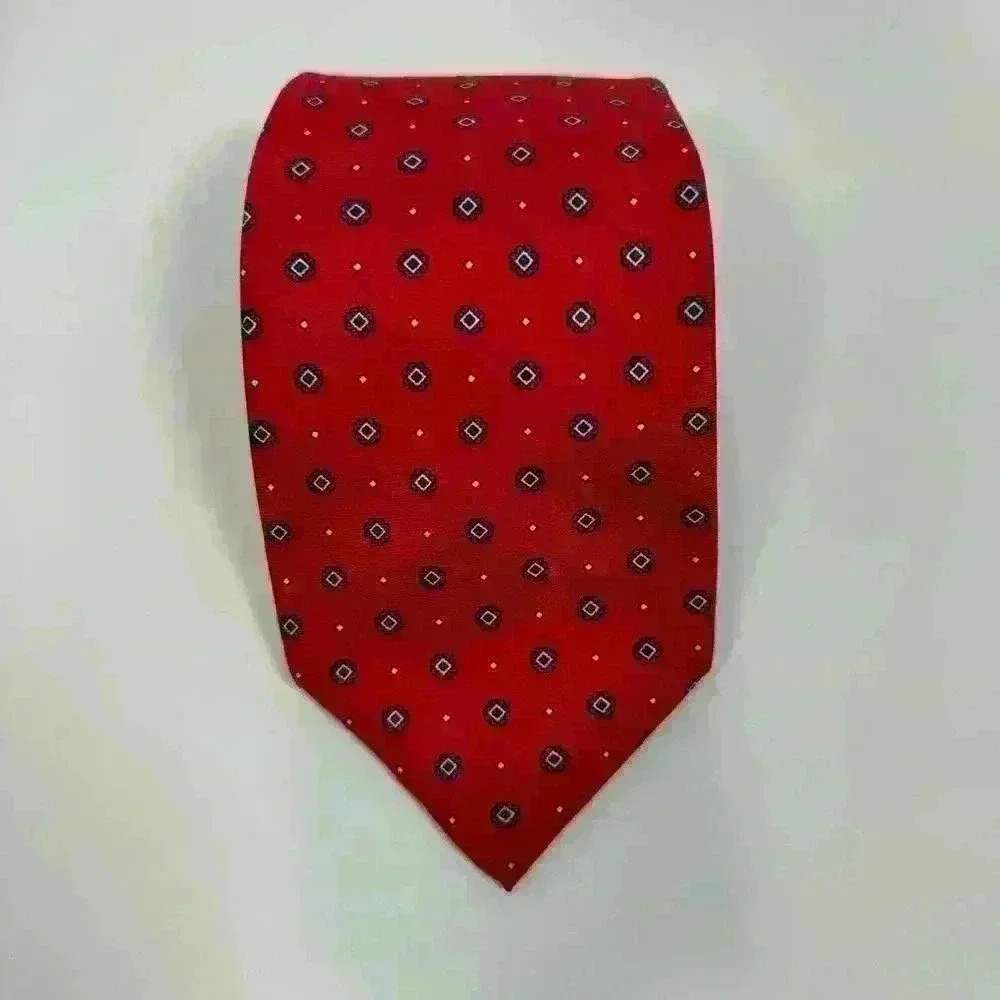 Christian Dior All Silk Red Tie Made in‎ USA